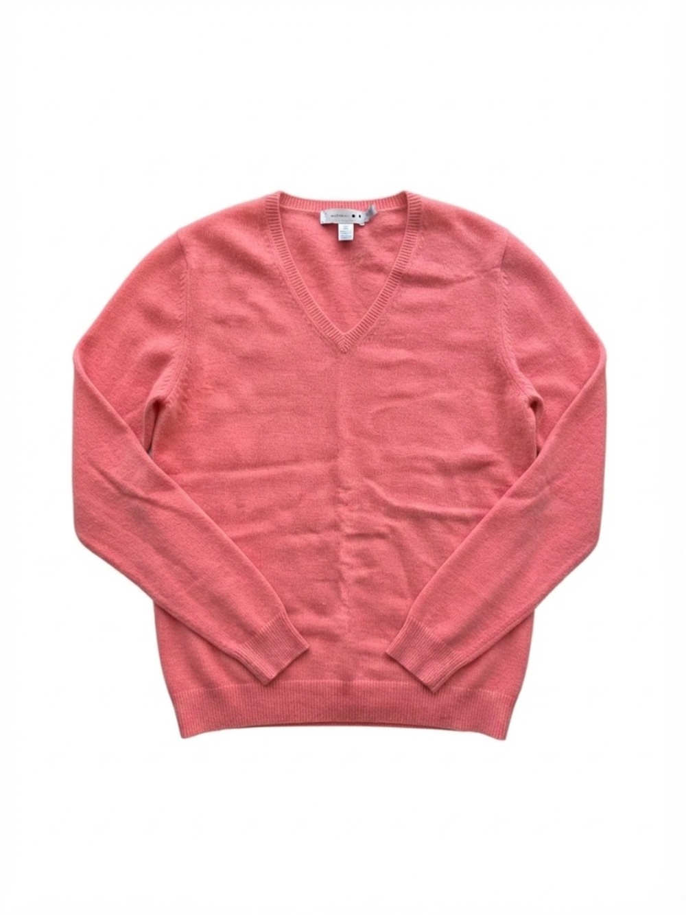 Charter Club 100% Cashmere Coral Pink V-Neck Sweater Size XS